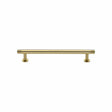 Heritage Brass Cabinet Hardware Polished Brass / Cabinet Pull Handles / 128mm c/c Heritage Brass - Cabinet Pull Contour Design with 16mm Rose 128mm CTC Polished Brass