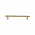 Heritage Brass Cabinet Hardware Satin Brass / Cabinet Pull Handles / 128mm c/c Heritage Brass - Cabinet Pull Contour Design with 16mm Rose 128mm CTC Satin Brass