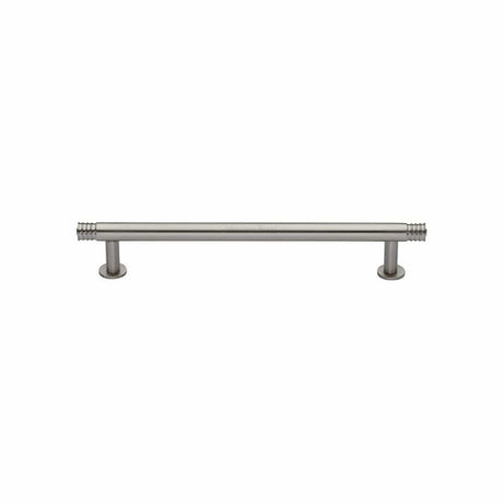 Heritage Brass Cabinet Hardware Satin Nickel / Cabinet Pull Handles / 128mm c/c Heritage Brass - Cabinet Pull Contour Design with 16mm Rose 128mm CTC Satin Nicke