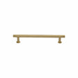 Heritage Brass Cabinet Hardware Satin Brass / Cabinet Pull Handles / 96mm c/c Heritage Brass - Cabinet Pull Contour Design with 16mm Rose 96mm CTC Satin Brass