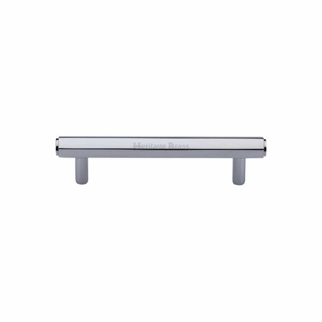 Heritage Brass Cabinet Hardware Polished Chrome / Cabinet Pull Handles / 96mm c/c Heritage Brass - Cabinet Pull Hexagon Design 96mm CTC Polished Chrome Finish
