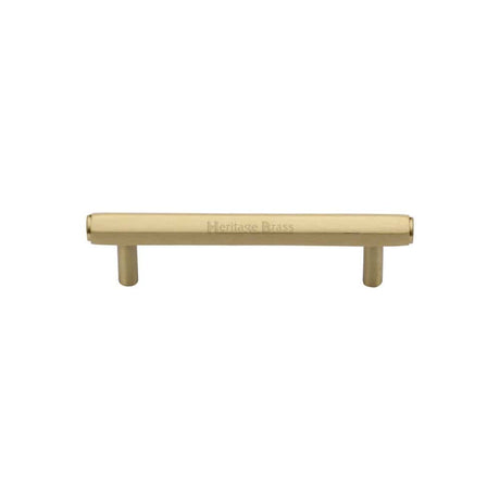 Heritage Brass Cabinet Hardware Satin Brass / Cabinet Pull Handles / 96mm c/c Heritage Brass - Cabinet Pull Hexagon Design 96mm CTC Satin Brass Finish