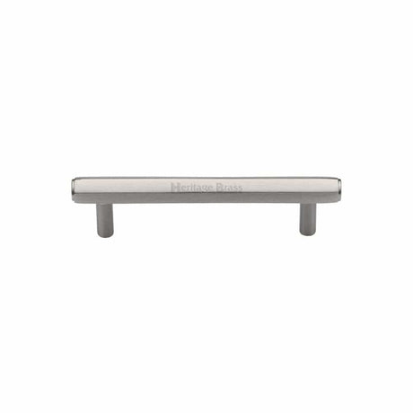 Heritage Brass Cabinet Hardware Satin Nickel / Cabinet Pull Handles / 96mm c/c Heritage Brass - Cabinet Pull Hexagon Design 96mm CTC Satin Nickel Finish