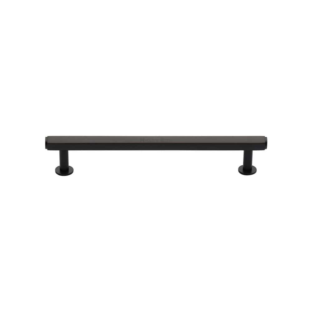 Heritage Brass Cabinet Hardware Matt Bronze / Cabinet Pull Handles / 128mm c/c Heritage Brass - Cabinet Pull Hexagon Design with Rose 128mm CTC Matt Bronze Fin