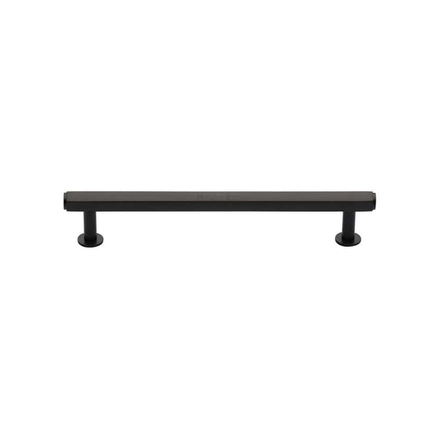 Heritage Brass Cabinet Hardware Matt Bronze / Cabinet Pull Handles / 128mm c/c Heritage Brass - Cabinet Pull Hexagon Design with Rose 128mm CTC Matt Bronze Fin