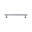 Heritage Brass Cabinet Hardware Polished Chrome / Cabinet Pull Handles / 128mm c/c Heritage Brass - Cabinet Pull Hexagon Design with Rose 128mm CTC Polished Chrome Fin