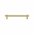 Heritage Brass Cabinet Hardware Polished Brass / Cabinet Pull Handles / 128mm c/c Heritage Brass - Cabinet Pull Industrial Design 128mm CTC Polished Brass Finish