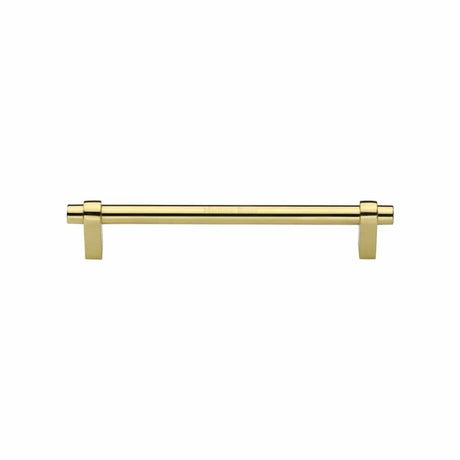 Heritage Brass Cabinet Hardware Polished Brass / Cabinet Pull Handles / 128mm c/c Heritage Brass - Cabinet Pull Industrial Design 128mm CTC Polished Brass Finish
