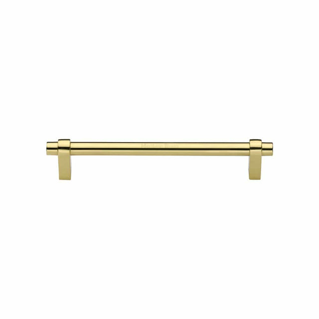 Heritage Brass Cabinet Hardware Polished Brass / Cabinet Pull Handles / 128mm c/c Heritage Brass - Cabinet Pull Industrial Design 128mm CTC Polished Brass Finish
