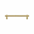 Heritage Brass Cabinet Hardware Satin Brass / Cabinet Pull Handles / 128mm c/c Heritage Brass - Cabinet Pull Industrial Design 128mm CTC Satin Brass Finish