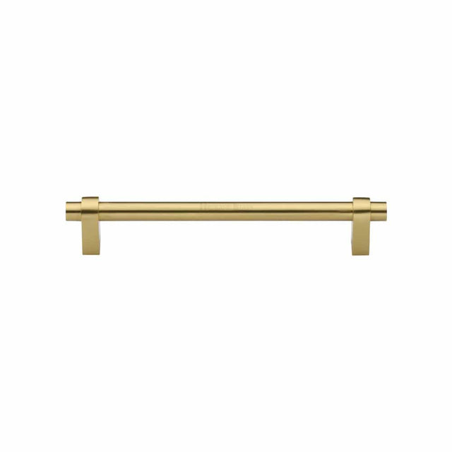 Heritage Brass Cabinet Hardware Satin Brass / Cabinet Pull Handles / 128mm c/c Heritage Brass - Cabinet Pull Industrial Design 128mm CTC Satin Brass Finish