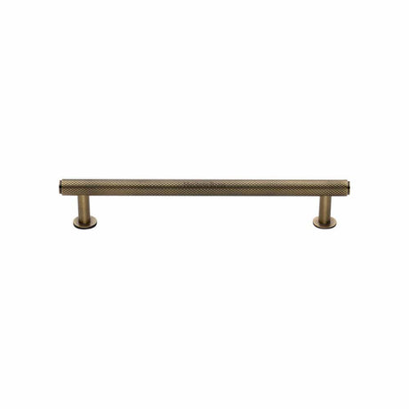 Heritage Brass Cabinet Hardware Antique Brass / Cabinet Pull Handles / 128mm c/c Heritage Brass - Cabinet Pull Knurled Design with Rose 128mm CTC Antique Brass Fini