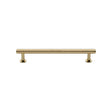 Heritage Brass Cabinet Hardware Polished Brass / Cabinet Pull Handles / 128mm c/c Heritage Brass - Cabinet Pull Knurled Design with Rose 128mm CTC Polished Brass Fini