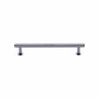 Heritage Brass Cabinet Hardware Polished Chrome / Cabinet Pull Handles / 128mm c/c Heritage Brass - Cabinet Pull Knurled Design with Rose 128mm CTC Polished Chrome Fin