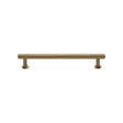 Heritage Brass Cabinet Hardware Satin Brass / Cabinet Pull Handles / 128mm c/c Heritage Brass - Cabinet Pull Knurled Design with Rose 128mm CTC Satin Brass Fini