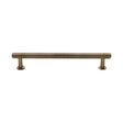 Heritage Brass Cabinet Hardware Antique Brass / Cabinet Pull Handles / 160mm c/c Heritage Brass - Cabinet Pull Knurled Design with Rose 160mm CTC Antique Brass Fini
