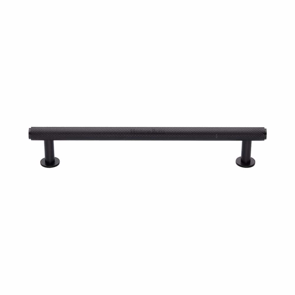Heritage Brass Cabinet Hardware Matt Bronze / Cabinet Pull Handles / 160mm c/c Heritage Brass - Cabinet Pull Knurled Design with Rose 160mm CTC Matt Bronze Fin