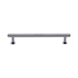 Heritage Brass Cabinet Hardware Polished Chrome / Cabinet Pull Handles / 160mm c/c Heritage Brass - Cabinet Pull Knurled Design with Rose 160mm CTC Polished Chrome Fin