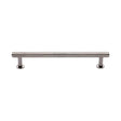 Heritage Brass Cabinet Hardware Polished Nickel / Cabinet Pull Handles / 160mm c/c Heritage Brass - Cabinet Pull Knurled Design with Rose 160mm CTC Polished Nickel Fin