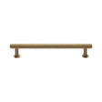 Heritage Brass Cabinet Hardware Satin Brass / Cabinet Pull Handles / 160mm c/c Heritage Brass - Cabinet Pull Knurled Design with Rose 160mm CTC Satin Brass Fini