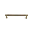 Heritage Brass Cabinet Hardware Antique Brass / Cabinet Pull Handles / 128mm c/c Heritage Brass - Cabinet Pull Partial Knurled Design with Rose 128mm CTC Antique Br