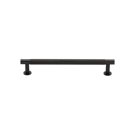 Heritage Brass Cabinet Hardware Matt Bronze / Cabinet Pull Handles / 128mm c/c Heritage Brass - Cabinet Pull Partial Knurled Design with Rose 128mm CTC Matt Br