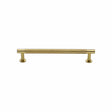 Heritage Brass Cabinet Hardware Polished Brass / Cabinet Pull Handles / 128mm c/c Heritage Brass - Cabinet Pull Partial Knurled Design with Rose 128mm CTC Polished Br