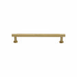 Heritage Brass Cabinet Hardware Satin Brass / Cabinet Pull Handles / 128mm c/c Heritage Brass - Cabinet Pull Partial Knurled Design with Rose 128mm CTC Satin Br