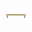 Heritage Brass Cabinet Hardware Polished Brass / Cabinet Pull Handles / 96mm c/c Heritage Brass - Cabinet Pull Partial Knurled Design with Rose 96mm CTC Polished Bra