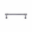 Heritage Brass Cabinet Hardware Polished Chrome / Cabinet Pull Handles / 128mm c/c Heritage Brass - Cabinet Pull Phoenix Design with 16mm Rose 128mm CTC Polished Chrom
