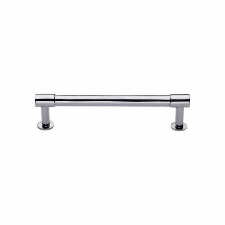 Heritage Brass Cabinet Hardware Polished Chrome / Cabinet Pull Handles / 128mm c/c Heritage Brass - Cabinet Pull Phoenix Design with 16mm Rose 128mm CTC Polished Chrom