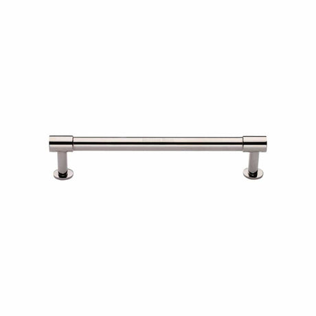 Heritage Brass Cabinet Hardware Polished Nickel / Cabinet Pull Handles / 128mm c/c Heritage Brass - Cabinet Pull Phoenix Design with 16mm Rose 128mm CTC Polished Nicke