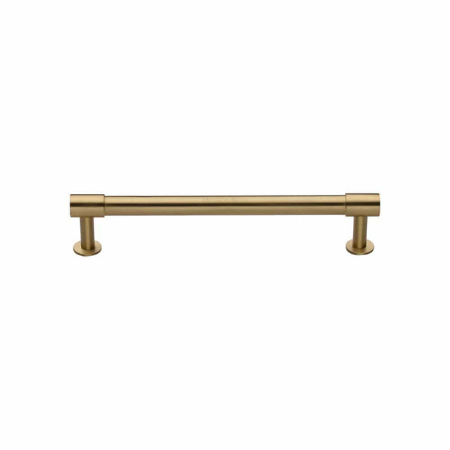 Heritage Brass Cabinet Hardware Satin Brass / Cabinet Pull Handles / 128mm c/c Heritage Brass - Cabinet Pull Phoenix Design with 16mm Rose 128mm CTC Satin Brass