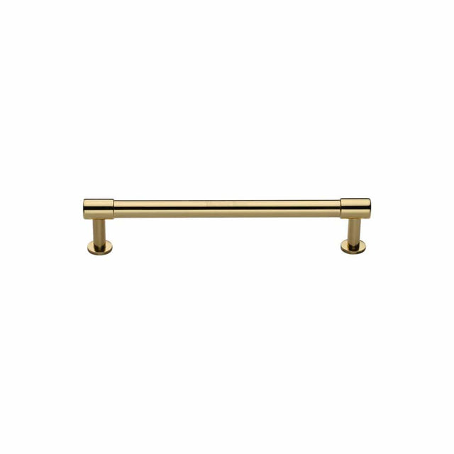 Heritage Brass Cabinet Hardware Polished Brass / Cabinet Pull Handles / 96mm c/c Heritage Brass - Cabinet Pull Phoenix Design with 16mm Rose 96mm CTC Polished Brass