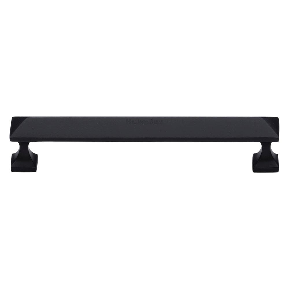Heritage Brass Cabinet Hardware Matt Black / Cabinet Pull Handles / 152mm c/c Heritage Brass - Cabinet Pull Pyramid Design 152mm CTC Matt Black Finish