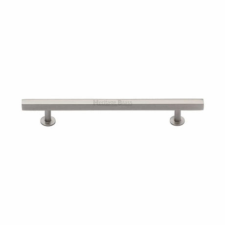 Heritage Brass Cabinet Hardware Satin Nickel / Cabinet Pull Handles / 160mm c/c Heritage Brass - Cabinet Pull Square Design 160mm CTC Satin Nickel Finish