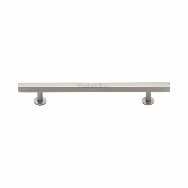 Heritage Brass Cabinet Hardware Satin Nickel / Cabinet Pull Handles / 160mm c/c Heritage Brass - Cabinet Pull Square Design 160mm CTC Satin Nickel Finish