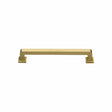 Heritage Brass Cabinet Hardware Satin Brass / Cabinet Pull Handles / 101mm c/c Heritage Brass - Cabinet Pull Square Vintage Design 101mm CTC Satin Brass Finish