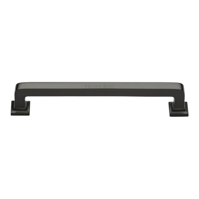 Heritage Brass Cabinet Hardware Matt Bronze / Cabinet Pull Handles / 203mm c/c Heritage Brass - Cabinet Pull Square Vintage Design 203mm CTC Matt Bronze Finish