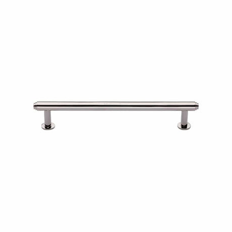 Heritage Brass Cabinet Hardware Polished Nickel / Cabinet Pull Handles / 128mm c/c Heritage Brass - Cabinet Pull Step Design with 16mm Rose 128mm CTC Polished Nickel F