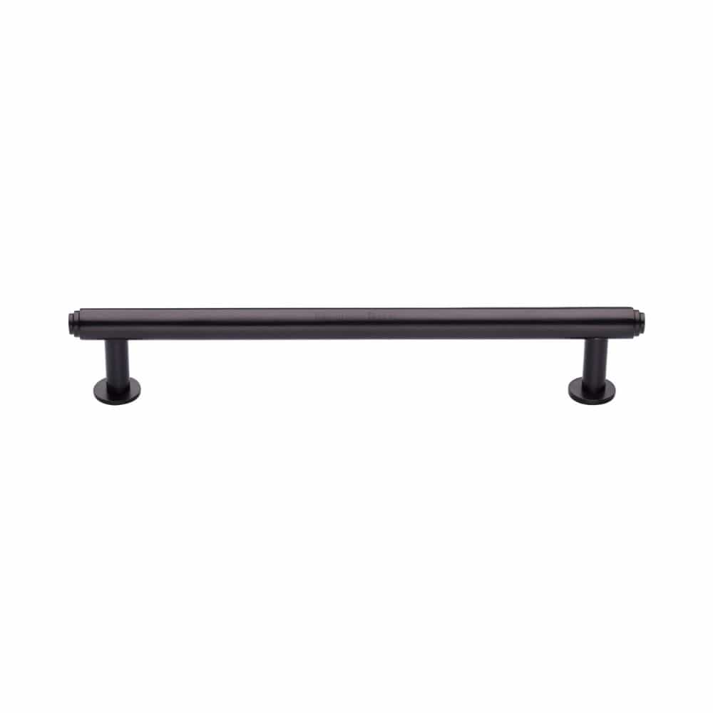 Heritage Brass Cabinet Hardware Matt Bronze / Cabinet Pull Handles / 160mm c/c Heritage Brass - Cabinet Pull Step Design with 16mm Rose 160mm CTC Matt Bronze F