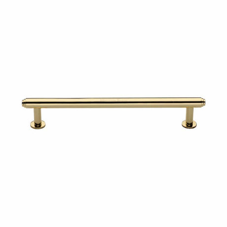Heritage Brass Cabinet Hardware Polished Brass / Cabinet Pull Handles / 160mm c/c Heritage Brass - Cabinet Pull Step Design with 16mm Rose 160mm CTC Polished Brass Fi