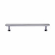 Heritage Brass Cabinet Hardware Polished Chrome / Cabinet Pull Handles / 160mm c/c Heritage Brass - Cabinet Pull Step Design with 16mm Rose 160mm CTC Polished Chrome F