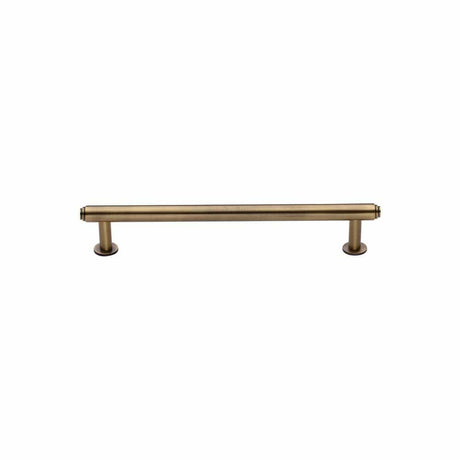Heritage Brass Cabinet Hardware Antique Brass / Cabinet Pull Handles / 96mm c/c Heritage Brass - Cabinet Pull Step Design with 16mm Rose 96mm CTC Antique Brass Fin