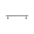Heritage Brass Cabinet Hardware Polished Chrome / Cabinet Pull Handles / 96mm c/c Heritage Brass - Cabinet Pull Step Design with 16mm Rose 96mm CTC Polished Chrome Fi
