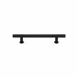 Heritage Brass Cabinet Hardware Matt Black / Cabinet Pull Handles / 101mm c/c Heritage Brass - Cabinet Pull T-Bar Design with 16mm Rose 101mm CTC Matt Black F