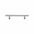 Heritage Brass Cabinet Hardware Polished Chrome / Cabinet Pull Handles / 101mm c/c Heritage Brass - Cabinet Pull T-Bar Design with 16mm Rose 101mm CTC Polished Chrome