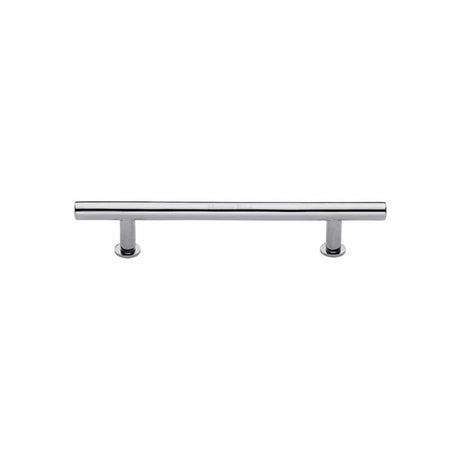 Heritage Brass Cabinet Hardware Polished Chrome / Cabinet Pull Handles / 101mm c/c Heritage Brass - Cabinet Pull T-Bar Design with 16mm Rose 101mm CTC Polished Chrome
