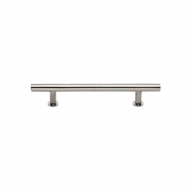 Heritage Brass Cabinet Hardware Polished Nickel / Cabinet Pull Handles / 101mm c/c Heritage Brass - Cabinet Pull T-Bar Design with 16mm Rose 101mm CTC Polished Nickel