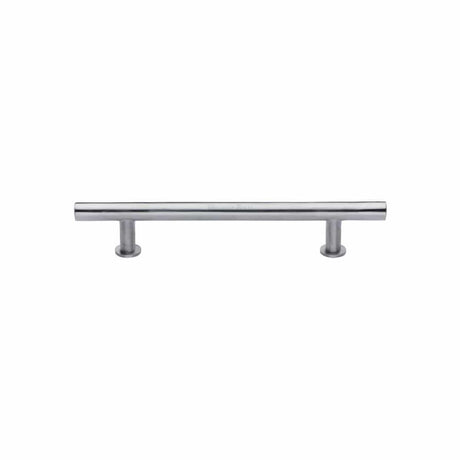 Heritage Brass Cabinet Hardware Satin Chrome / Cabinet Pull Handles / 101mm c/c Heritage Brass - Cabinet Pull T-Bar Design with 16mm Rose 101mm CTC Satin Chrome